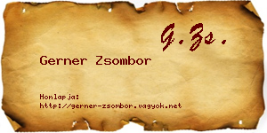 Gerner Zsombor névjegykártya